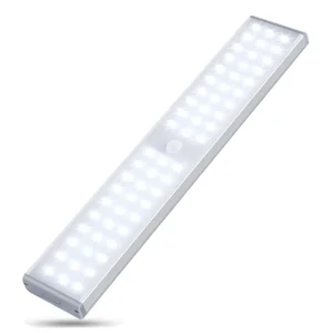 Ultra-Thin Indoor Lighting 3 Color Dimmable Usb Rechargeable Kitchen Cabinet Closet Wardrobe Led Motion Sensor Light