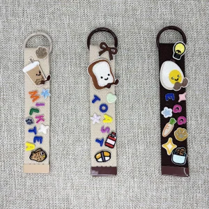New Color DIY Name Tag Eco-Friendly Lanyard Keychains
