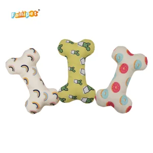 Canvas Bones Series Squeaky Toy