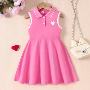 Customized Pink Baby Girl Sleeveless Sundress