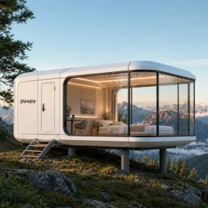 Ray-Ptv001 Elegante Robusto Lujo Pequeño Ecológico Prefabricado Contenedor Modular Expandible Cápsula Hogar Inteligente Portátil Móvil Vivienda Residencial Casa