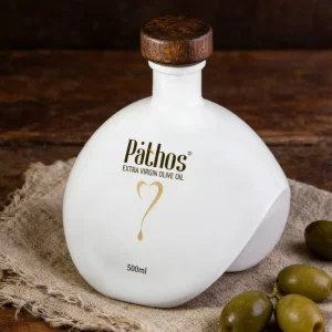 Personalized 500ml White Olive Oil Glass Bottle Cork Stopper Customizable Logo Color And Shape