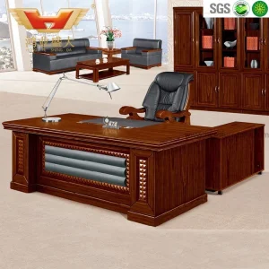 Chinese Style Design Top Grade L Shaped Office Executive Desk (HY-D6218)