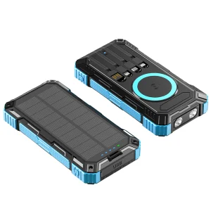 Outdoor Emergency Lights 20000mAh Magnetic Wireless Charging High Capacity Solar Power Bank