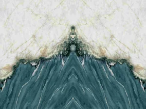 Mystical Realm of Cloud Sea 900X2700X9mm Sintered Stone Three Continuous for Living Room Wall