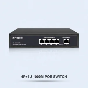4+1 PoE Switch Full Gigabit Poe Ethernet Switch 1000Mbps VLAN 100M for IPC IP