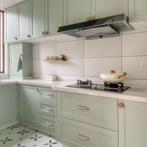 Gabinetes de cocina de madera maciza premium para hogares modernos