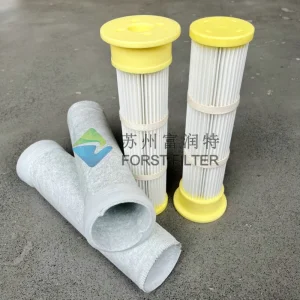 Concrete Mixing Plant Cement Silo Industrial Dust Collector Polyester Pleated Air Filter