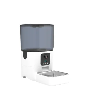 6L Portable Plastic Stylish Automatic Cat & Dog Feeder WiFi Enabled Smart Auto Food Dispenser Portion Control Voice Recorder
