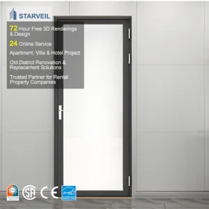 Kuwait Hotel Project Aluminium Doors Soundproof And Glass Entry Supplier House Exterior Hinged Pivot Doors Aluminium