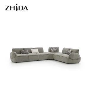 Italian Modern Sofa Velvet Minimalist Sofa Living Room Fabric Sofa