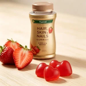 OEM Natural Strawberry Heart Shape Beauty Gummy