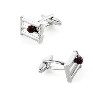 Brass Enamel Note Cufflinks