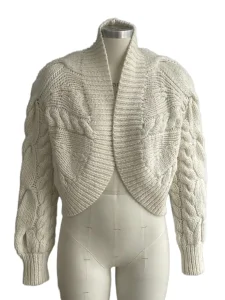 Fashion Crochet Women's Cardigan Knitted Sweater Clothes for Autumn/Winter Coat