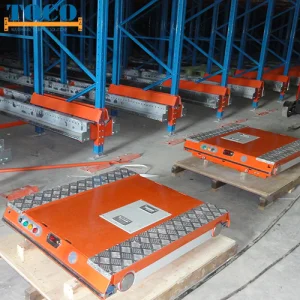 High Storage Capacity Pallet Shuttle System Deep Lanes for Dairy Proudcts