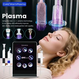 3 Handles Plasma Facial Device Cold Warm Therapy for Skin Rejuvenation Wrinkle Reduction and Professional Ozone Sterilization
