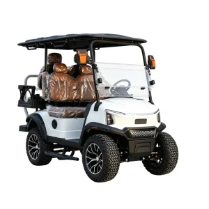 Estilo Personalizado 4-Seater Carrito de Golf Eléctrico de Lujo con Suspensión de Doble Brazo y Suelo de Aleación de Aluminio Ventas Directas de Fábrica