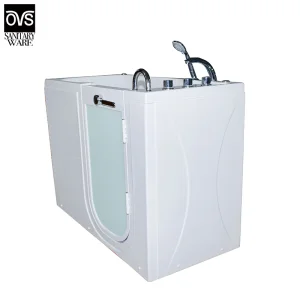 Walk-in Bathtub with Hand Drain Comfort Jets and Quick Drain Pump Acrylic Whirlpool and Air SPA Right Side Door Walk-in Bathtub