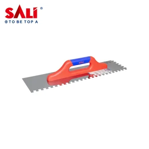 Sali 0.7mmthick Steel Plastic Handle Plastering Trowel with Teeth