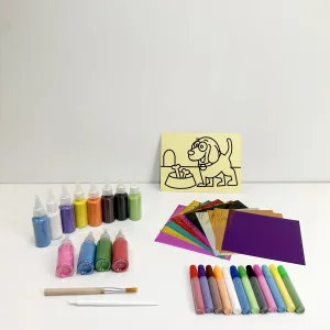 Sand Art Kits Sheets for Kids With 6 Sheets Sand Art Painting Cards Sand Arts and Crafts Kit for DIY Drawing