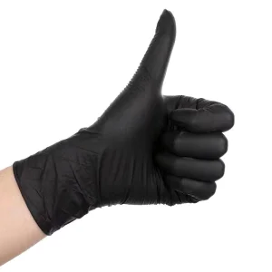 100PCS/Box Chemical Resistant Medical Cooking Cleaning Disposable Black Nitrile Gloves