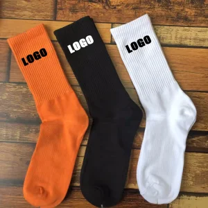 High Quality Manufacturer Funny White Black Logo Brand Designer Athletic Women Crew Gym Running Cycling Compression Cotton Men Sports Custom Socks