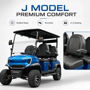 Smart Connect 4 Passenger Golf Car with GPS Fleet Management System 72V Lithium AC Motor Electric Golf Cart