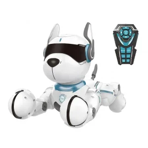 Perro robot inteligente educativo control remoto de acrobacias para niños, perro bailarín electrónico, juguete inteligente de IA para niños