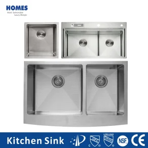 Europe USA Multifunction 2 3mm 30 Inch Top Under Mounted Single Double Wash Bowl Stainless Steel Handmade Knife Dustbin Kitchen Sink for House Project