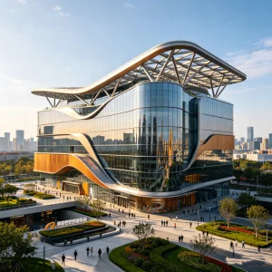 Prefabricated Steel Structure Commercial Building Multi-story Steel Frame Office Mall Hotel Construction Building