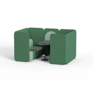 Modern High Back 4 Seater Workstation Modular Fabric Office Sofa with Table