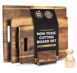 High Quality Modern Acacia Food Cutting Board Wooden Kitchen Butcher Block Solid Wood Chopping Blocks for Kitchen