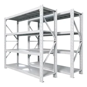 Steel 4-Layer Industrial Warehouse Shelving System with Boltless Installation and Detachable Design