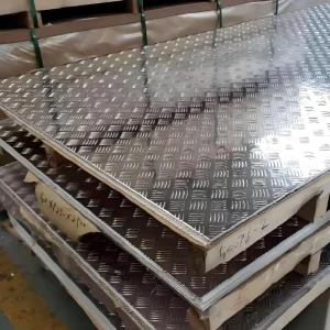 Top Quality Tough 10gauge 1/8 1/4 1/2 Inch 5052 6061 6063 7075 T6 5X20FT Stucco Embossed Five Bar Bright Surface Flat Aluminum Sheet From China