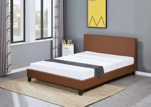 Mueble para el hogar cama plataforma tamaño queen sofá cama de cuero moderno tamaño king hotel