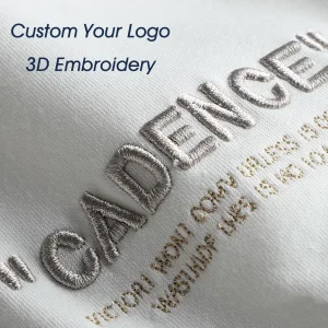 3D Puff Embroidery Cotton Hoodies Custom 3D Embroidery Fashion Cotton Pullover Warm Hoodies
