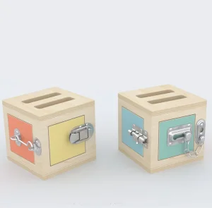 Montessori Wooden Lock Box
