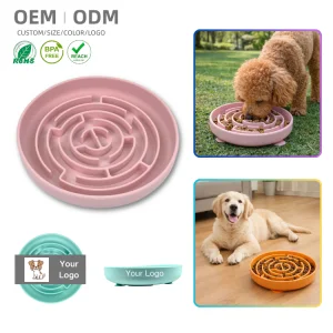 Custom Silicone Slow Feeder Dog Bowl