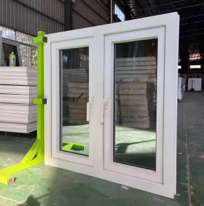 Double Glazed Exterior Balcony Kitchen Low-E Glass UPVC/PVC/Vinyl Folding Window for House
