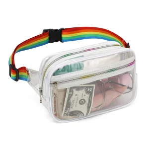 Bolsa de cintura de PVC transparente para viajes y actividades al aire libre