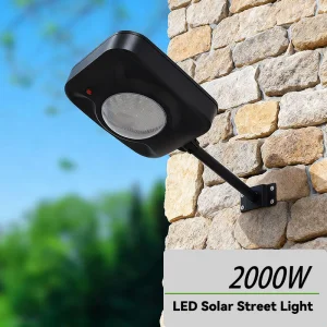 Solar Street Lights Outdoor Motion Sensor Dusk to Dawn Solar Flood Light with Remote for Driveway Path Garden Parking Lot