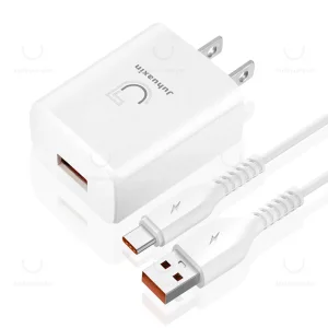 Compact Juhuaxin Ju-A10 2.4A USB Travel Adapter Charger for Fast Device Charging