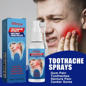 Oral Care Toothache Spray Natural Ingredients Herbal Fresh Flavor for Gum Pain Soothe Canker Sores Swollen Gums Teeth Repairing