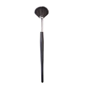 OEM Powder Brush Black Fan Brushes for Facial Soft Bristle