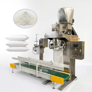 Food Bagging Packing Machine Industrial 5-50kg Plastic Bag Weighing Filling Sealing Machines for Wheat Powder