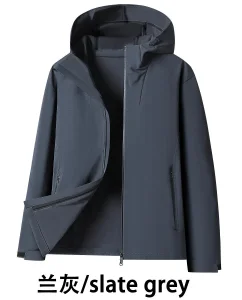 70d 3-Layer Composite Bonded Waterproof Breathable Taped Seam Softshell Hooded Jacket