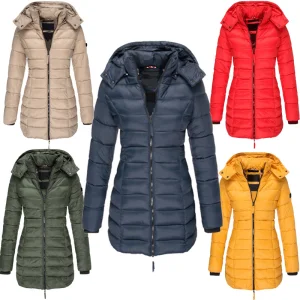 Womens Winter Puffer Coat Hooded Down Jacket Lightweight Warm Outerwear
