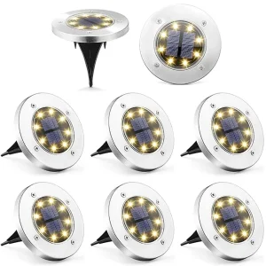 Waterproof Landscape Graden Floodlight Outdoor Recessed Lamp Well-Lights Solar LED Underground Light