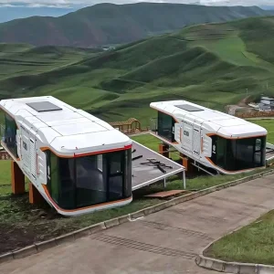 Smart Home Ready Durable Steel Frame Luxury Apple Cabin Capsule House