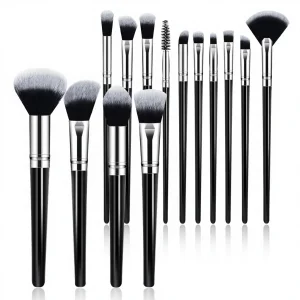 Premium Synthetic Face Makeup Brush Set 14-Piece Travel Set